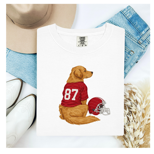 GOLDEN RETRIEVER IN 87 JERSEY