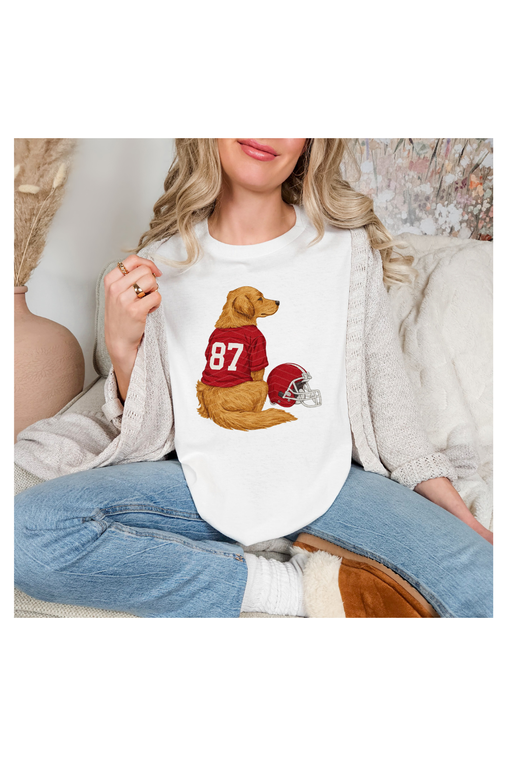 GOLDEN RETRIEVER IN 87 JERSEY