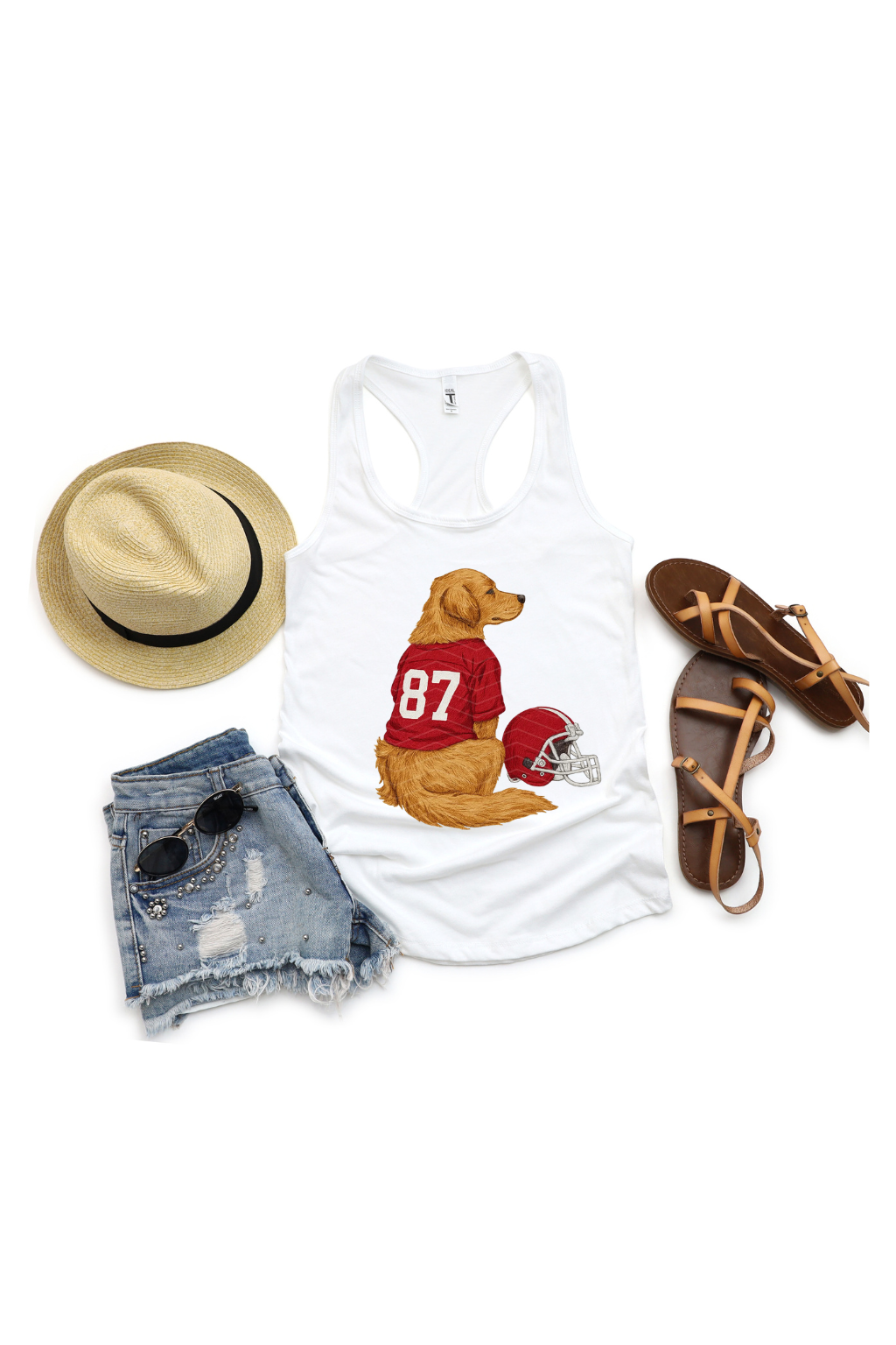 GOLDEN RETRIEVER IN 87 JERSEY