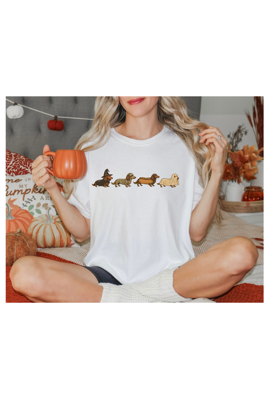 ADORABLE DACHSHUND HALLOWEEN TEE