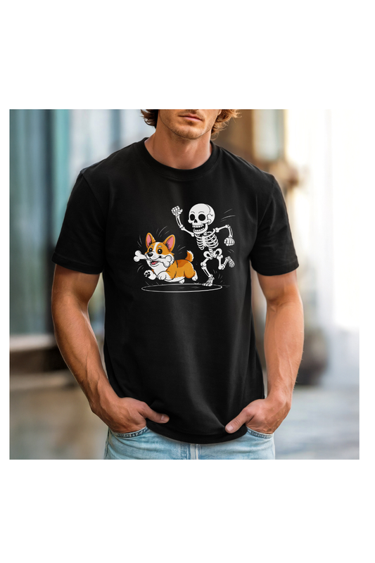 CORGI STEALS SKELLYS BONE