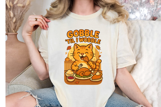 GOBBLE 'TIL I WOBBLE CAT