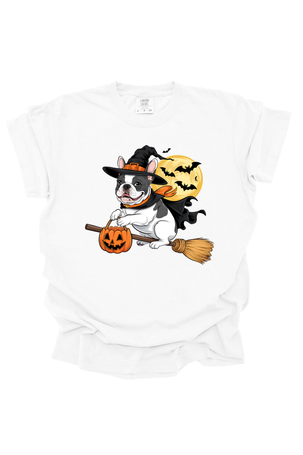 HALLOWEEN FRENCH BULLDOG RIDING BROOM