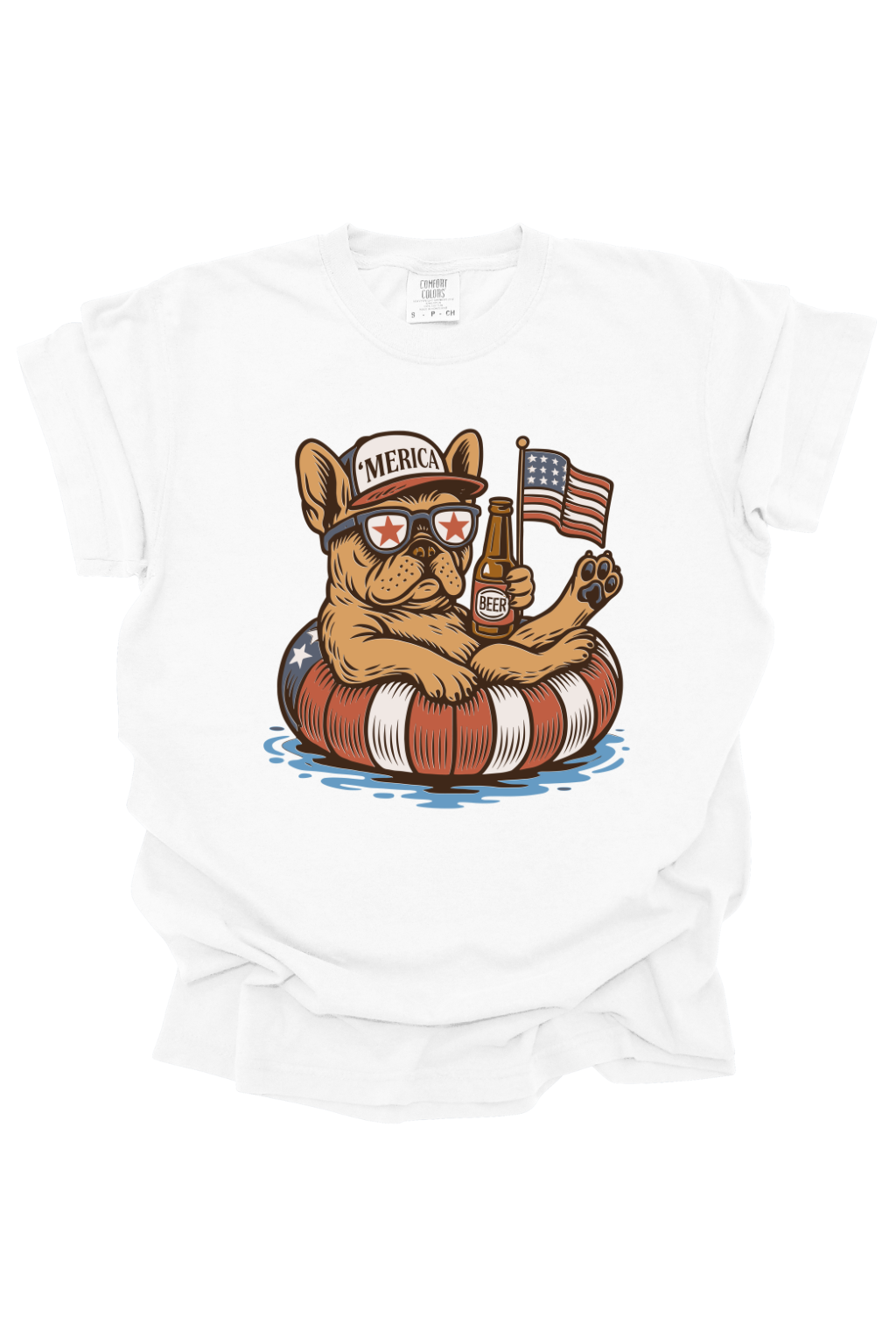 PATRIOTIC FLOATING FRENCH BULLDOG