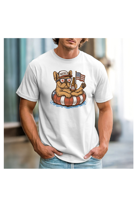 PATRIOTIC FLOATING FRENCH BULLDOG