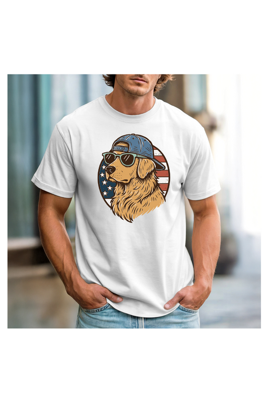PATRIOTIC GOLDEN RETRIEVER