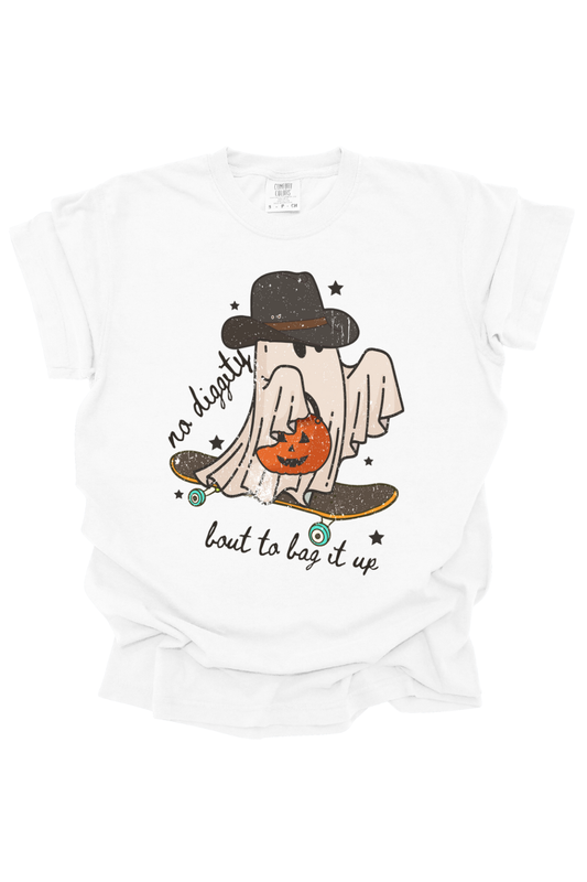 ABOUT TO BAG IT UP -TRICK OR TREATING SHIRT