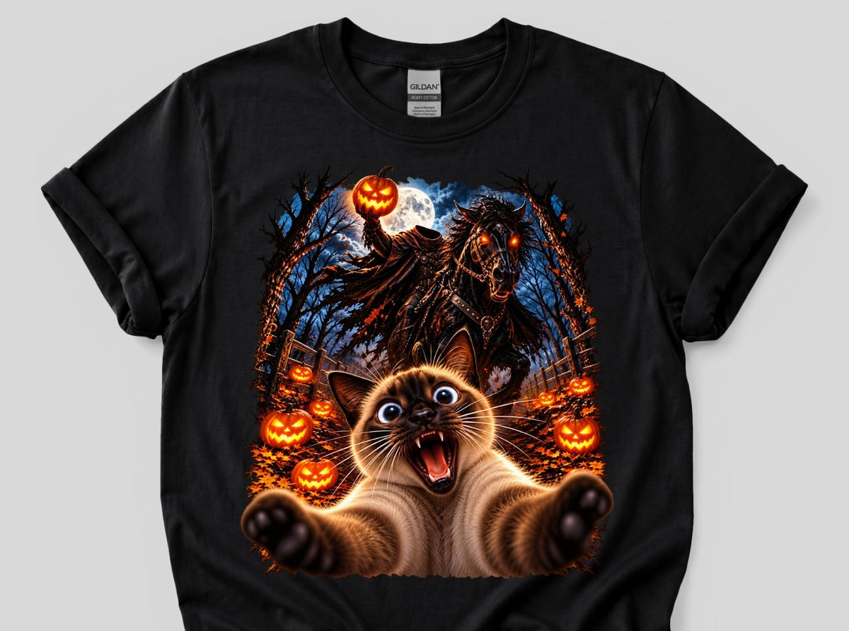 HEADLESS HORSEMAN SELFIE CAT