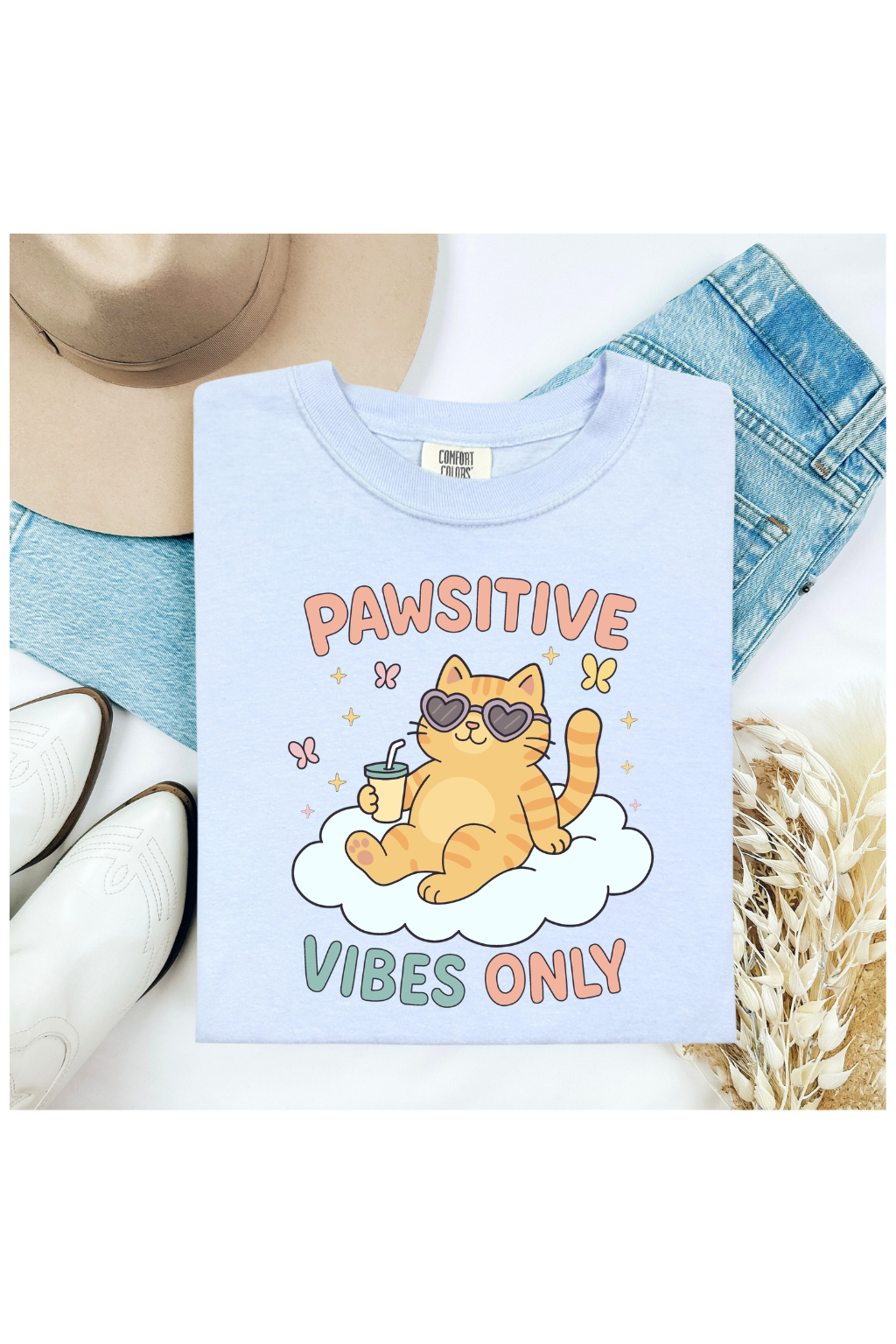 PAWSITIVE VIBES ONLY CAT