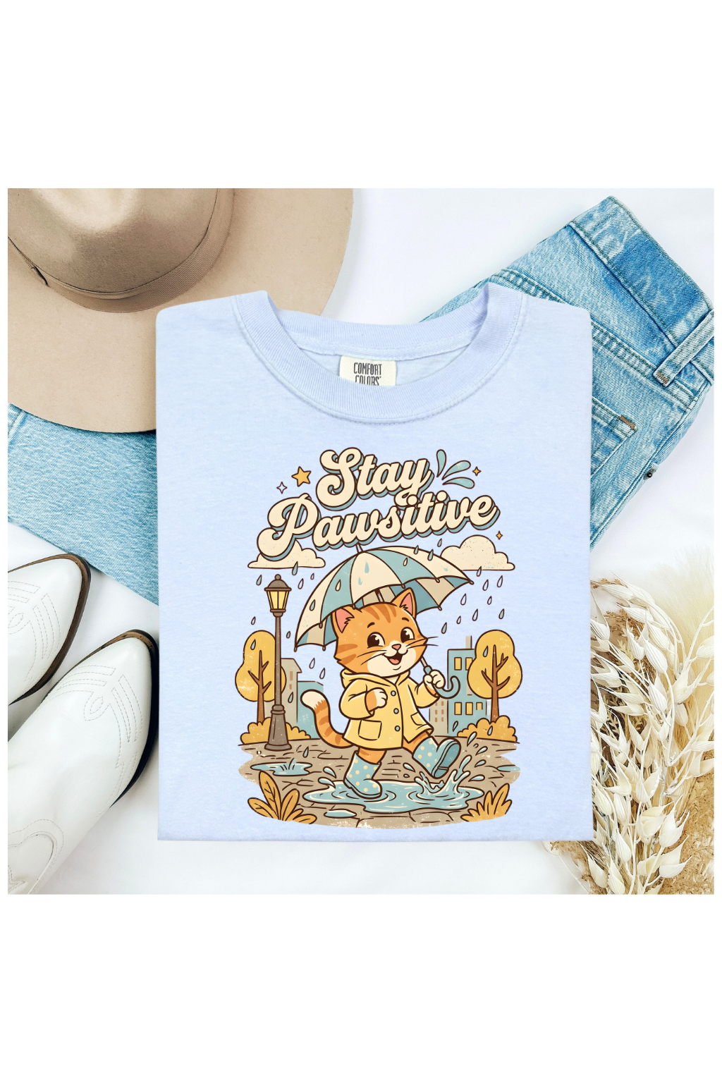 STAY PAWSITIVE CAT