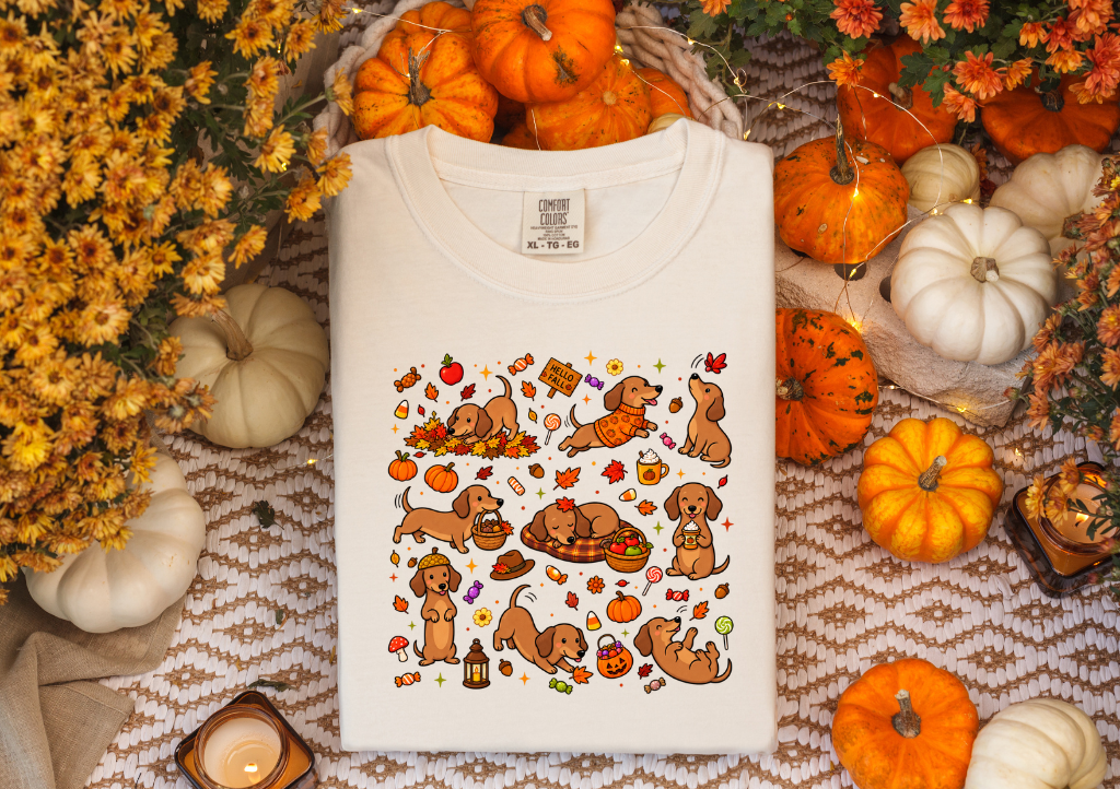 DACHSHUND FALL FUN