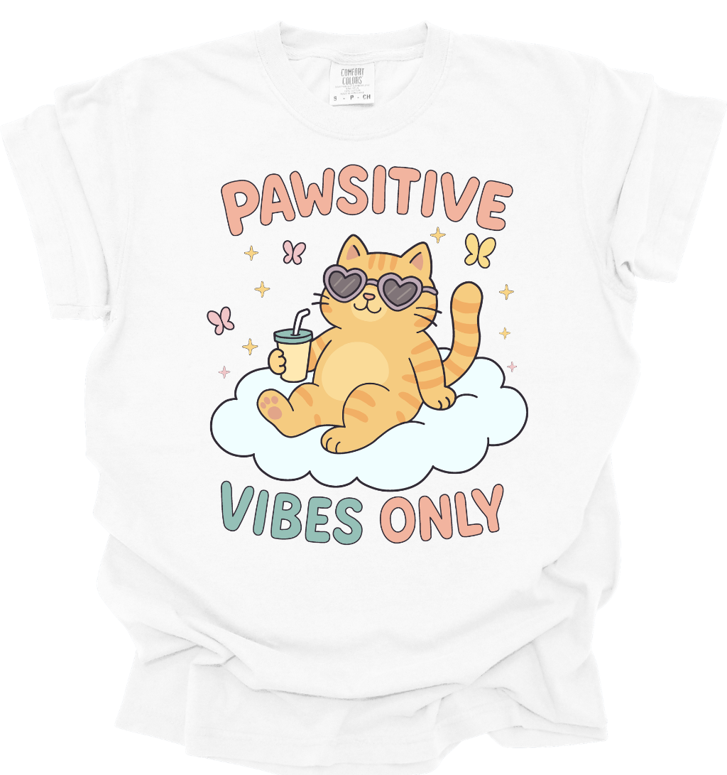 PAWSITIVE VIBES ONLY CAT