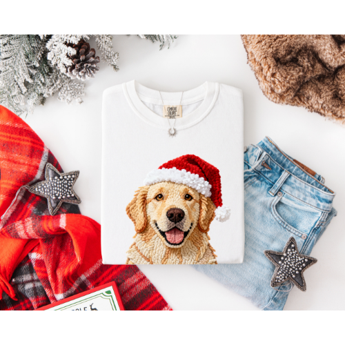 GOLDEN RETRIEVER SANTA CROCHET