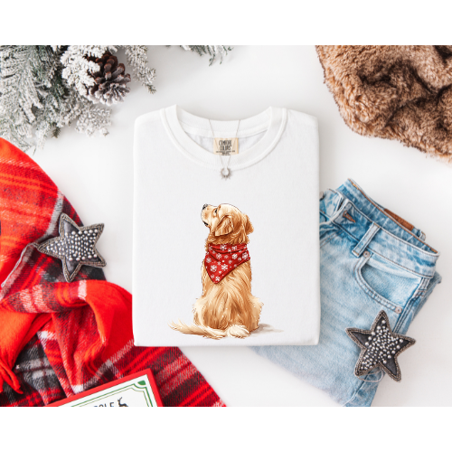 GOLDEN RETRIEVER WITH SNOWFLAKE BANADA