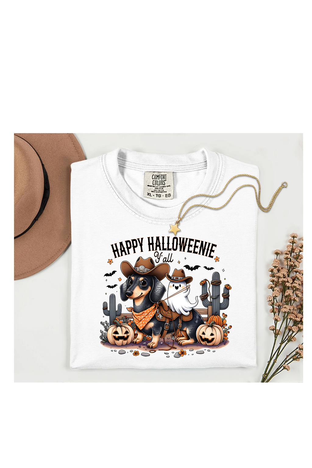 GHOST RIDING DACHSHUND HALLOWEEN